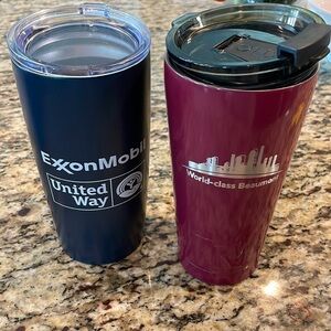 2 Metal Tumblers (Maroon is Rtic)
